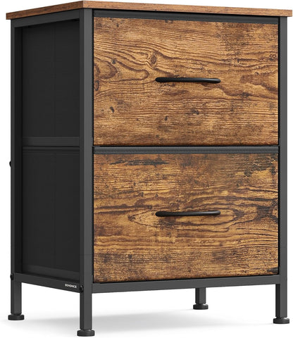 2 Closet, ULGS312B02S SONGMICS Dresser for Bedroom, Chest of Drawers, Nightstand, Steel, MDF, Non-Woven Fabric Drawers