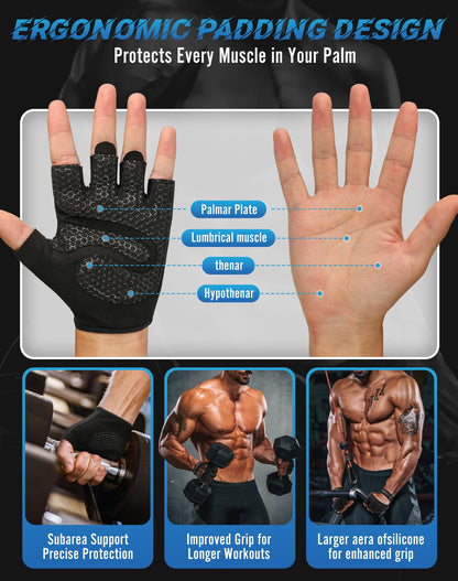 COFIT Breathable Workout Gloves, Antislip Weight Lifting Gym Gloves for Men Women, Superior Grip & Palm Protection for Weightlifting, Fitness, Exercise, Training