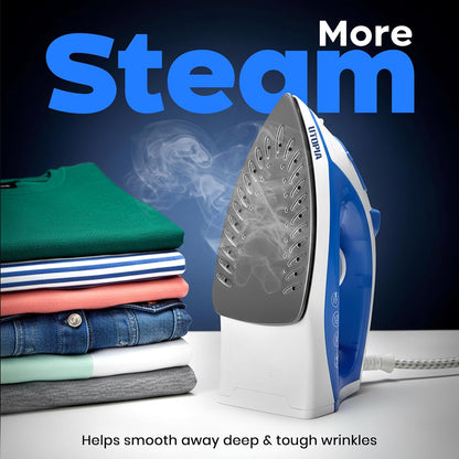 Utopia Home Steam Iron - 1200W Non-Stick Soleplate Clothes Iron | 2.3m Cord, Adjustable Thermostat & Safety Features