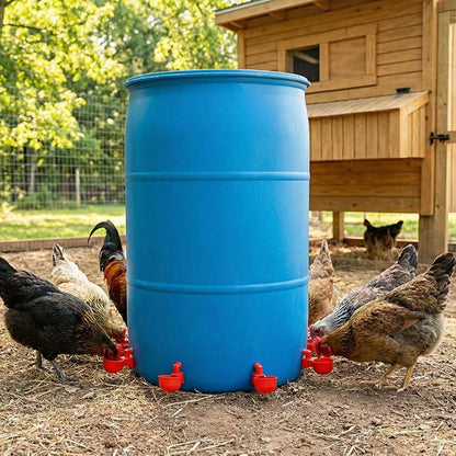 30 Pack 3/8 Inch Cedilis Chicken Water Cup, Automatic Drinking Cups for Chickens, Thread Poultry Water Cups, Chicken