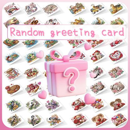 Focart 12 Pack Diamond Painting Greeting Cards, Random Diamond Art Kits Special Shape Drill DIY Handcraft, Unique Design Crafting for Birthday Holiday Cards, Best Wishes to Relatives and Friends