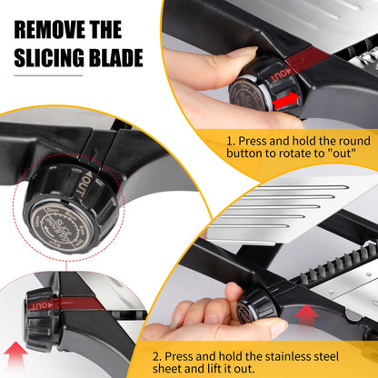 Mandoline Food slicer for kitchen, Adjustable Stainless Steel Mandoline Vegetable slicer, Food slicer Onion Potato Chip French Fry, 7 in-1 Adjustable Blade, Including 1 Pair of Gloves