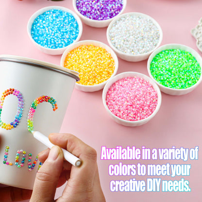 LERBOU 45000pcs Bedazzling Kit with 6 Box - 72 Colors Resin Jelly Rhinestones, 4×10ml B7000 Jewelry Glue Multicolor 3mm Flatback Sparkling Gems for Nail Art, Crafts, Clothing, Diamond Painting