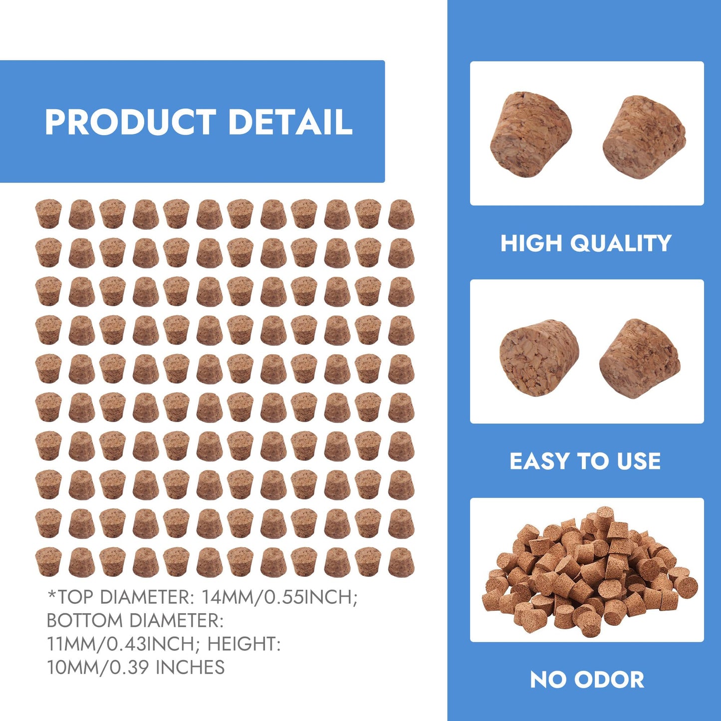1/2 Inch Mini Tapered Cork Stoppers 120 Pcs Wooden Wine Bottle Corks Reusable Small Bottle Plugs Durable Replacement Wine Stoppers for Jars, Beer Bottles, Apothecary Jars & DIY Craft