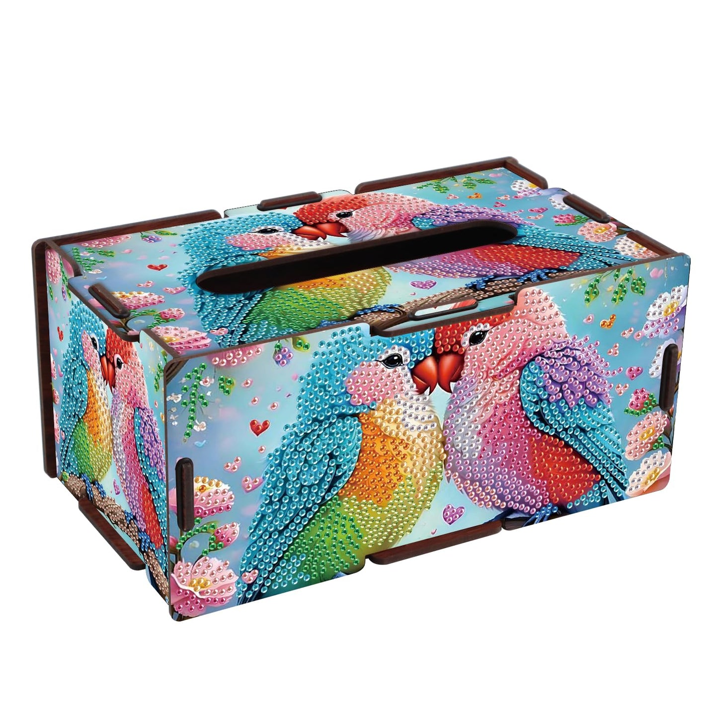 DIY Diamond Painting Tissue Box kit, Bird Shaped Tissue Box with Pull-Out Opening, Suitable for Home and Office Decoration, Ideal as a Handmade Art Gift for Adults