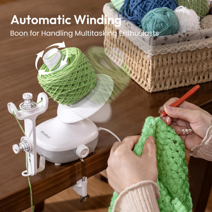 Etcokei Electric Yarn Winder M1 & 9pcs Yarn Ball Tube, Compact Cake Winder for Neat Storage & Tangle-Free Knitting/Crocheting, Yarn Winding Tube