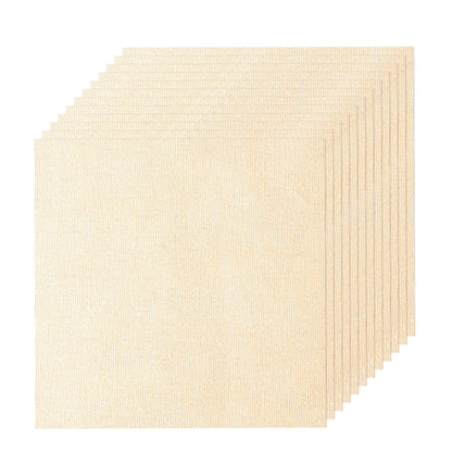 XEmbro 12 PCS Embroidery Fabric for Needlework Garment Craft, Pre-Cut Beige Embroidery Cloth, Natural Cotton Embroidery Cloth Fabric Squares (9.8 × 9.8 Inch)