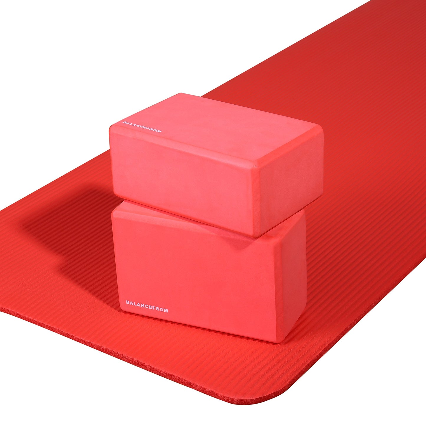 Fitvids Set of 2 High Density Yoga Blocks, 9"x6"x4" Each, Pair, Multiple Colors