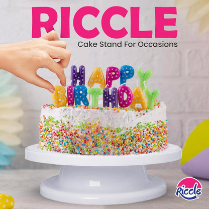 Riccle Cake Decorating Kit - 88 Pcs with Turntable, 50 Disposable Piping Bags, 24 Tips & More