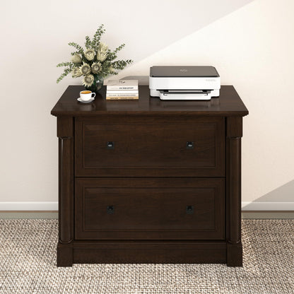 blini 2 Drawer File Cabinet Farmhouse Lateral File Cabinet with Hanging File Folders，Fits Letter/Legal/A4 Sizes, 36.8" Large Wood File Storage Cabinets Printer Stand for Home Office