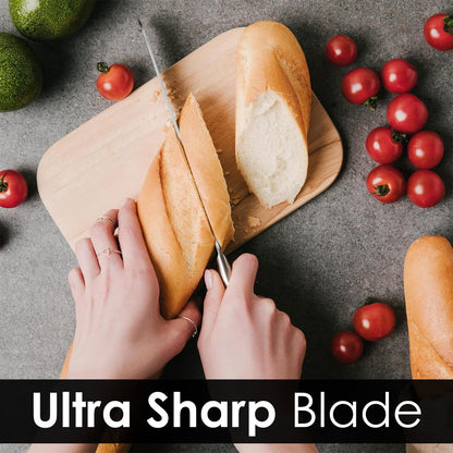 Stainless Steel Bread Knife – Serrated Knife for Homemade Bread, Sourdough & Baguettes | Precision Cutter for Even Slices