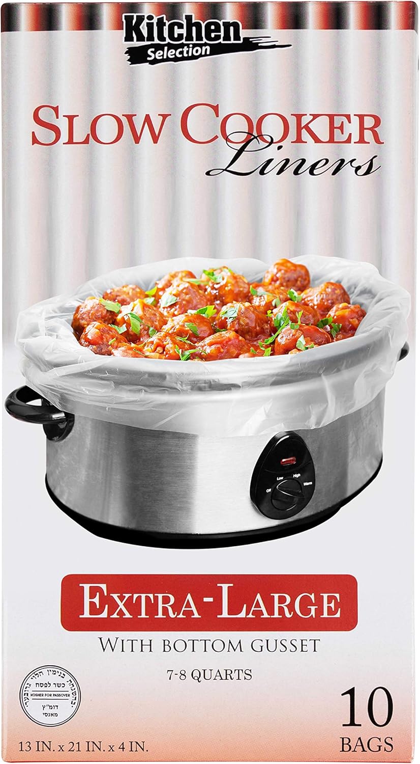 Party Bargains Slow Cooker Liners, 4" Wide Gusset, Multi Use Cooking Bags, Sous Vide (XL 1 PACK)