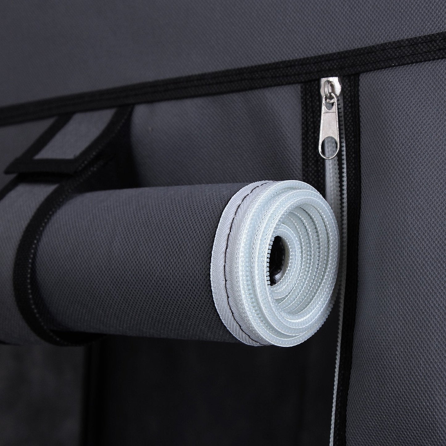 SONGMICS 43 Inch Portable Clothes Closet Wardrobe with Non-Woven Fabric and Hanging Rod Quick and Easy to Assemble Gray ULSF007G
