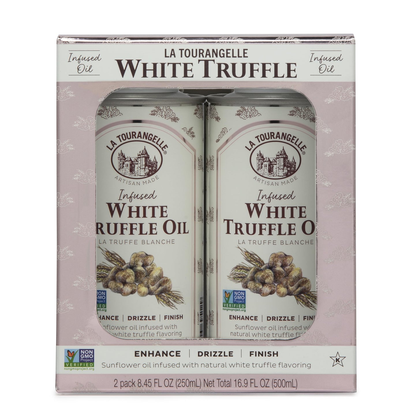 La Tourangelle, White Truffle Cooking Spray, Complex Gourmet Earthy Flavor for Spraying on Pasta, Popcorn, Vegetables, Potatoes, and More, 5 Fl Oz