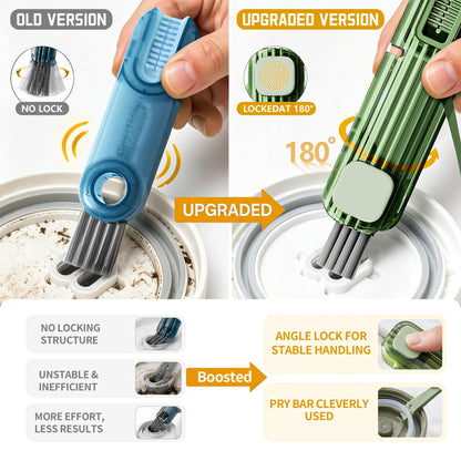 2Pcs 4 in 1 Cup Lid Gap Cleaning Brush Set,Multifunctional Crevice Cleaning Brush for Bottle,Multipurpose Bottle Cleaner with Compact Design Tiny Silicone Cup Holder Cleaner Tool,Kitchen Gadgets