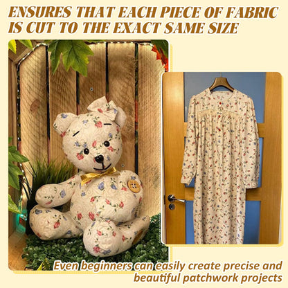 15IN Memory Bear Sewing Patterns Template Ruler Set with Instruction Manual, Memory Bear Patterns Templates for Sewing