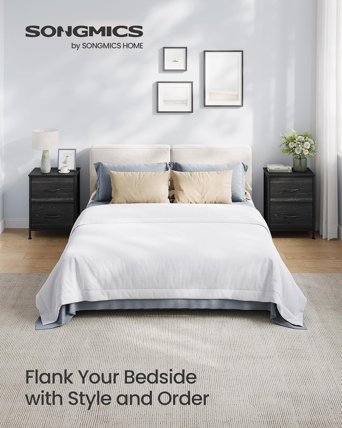 2 Closet, ULGS312BE02S SONGMICS BELLAH Collection - Dresser for Bedroom, Chest of Drawers, Nightstand, Drawers, Storage