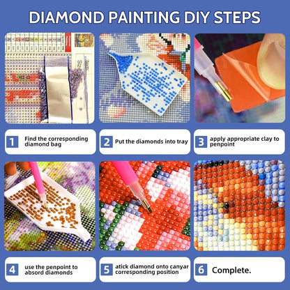 Lovepefe Flower House Diamond Art Painting Kits for Adults Dog 2 Pack Paint with Diamond Kit for Beginners DIY Full Drill Gem Art Home Wall Decor 12 X 16 Inch