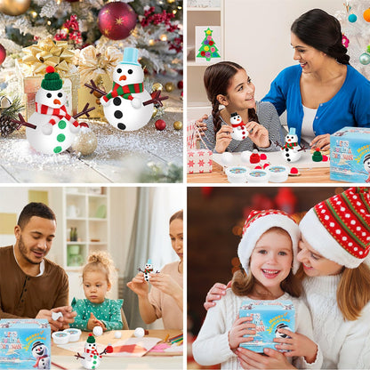 Ariepoue Stocking Stuffers for Kids Teen Boys Girls - 9 Pack Build Snowman Kit Christmas Crafts Gifts for Kids Creative Air Dry Modeling Clay Xmas Gift Birthday Gifts