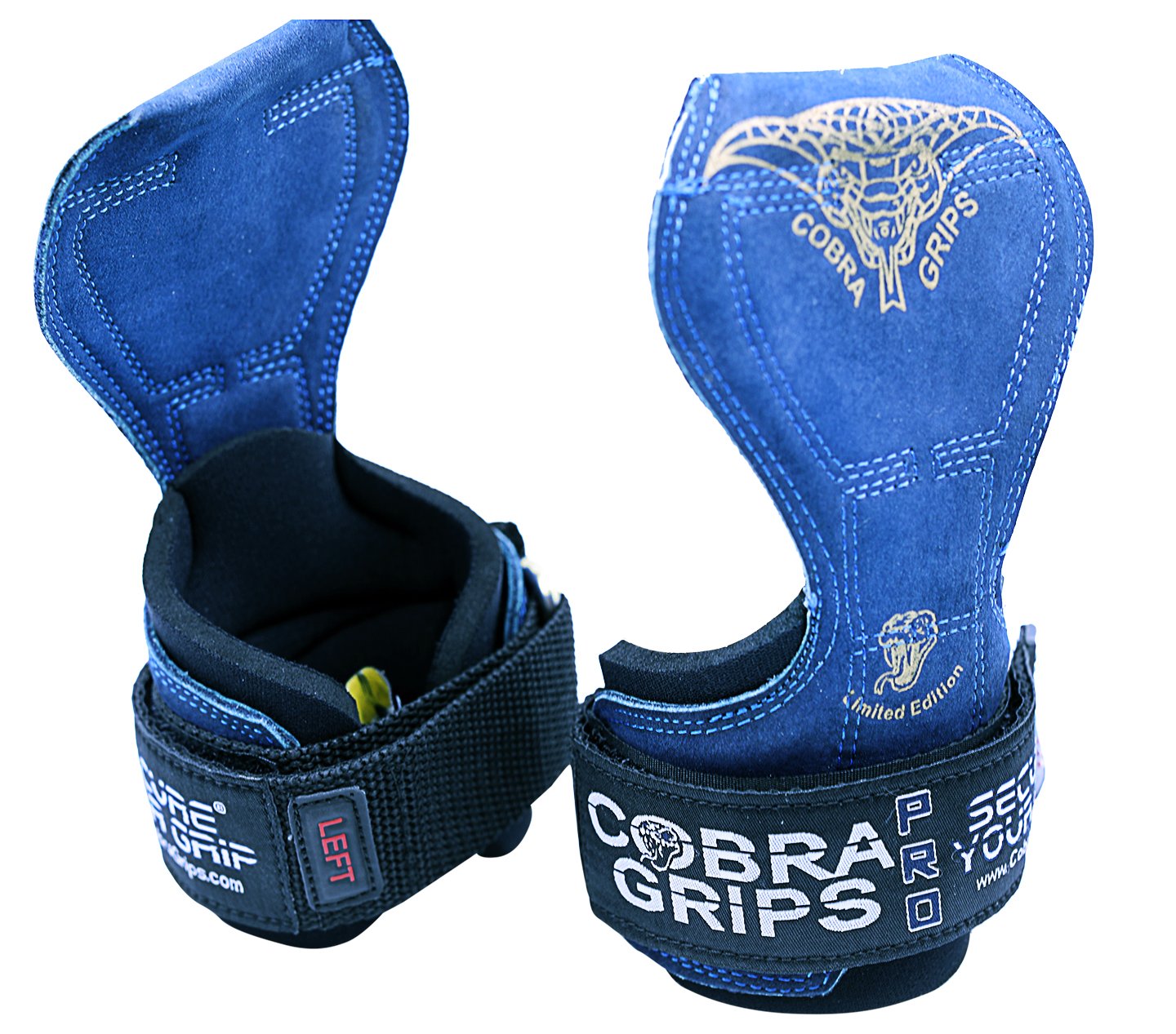 Cobra Grips PRO Weight Lifting Gloves Heavy Duty Straps Alternative Power Lifting Hooks for Deadlifts Adjustable Neoprene Padded Wrist Support Bodybuilding
