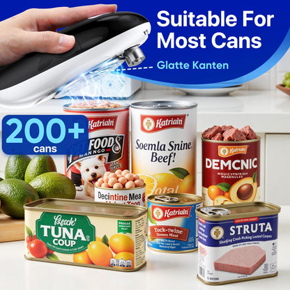 Electric Can Opener, Can Opener for Seniors, Suitable for Any Size Cans, Hands Free, Smooth Edge, Battery Powered, Automatic Can Opener is an Ideal Kitchen Gadget for Women and Left Handed People