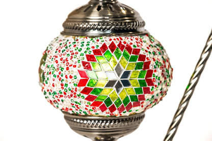 KRAFTSTORIES DIY Turkish Mosaic Lamp Craft Kit| Large Swan Neck Making Kit for Adults| Family Couple Relaxing Creative Activity Gift| Moroccan Table Lamp| Make Your Own Lamp (Christmas)