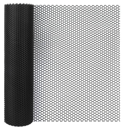 Bar Shelf Liner for Countertop, Glass Drying 24 Inch Wide Plastic Mesh Liners Mat, Non Slip Bar Mats Cabinet Liner for Pub Shelves Cupboard, 61X500CM, Black