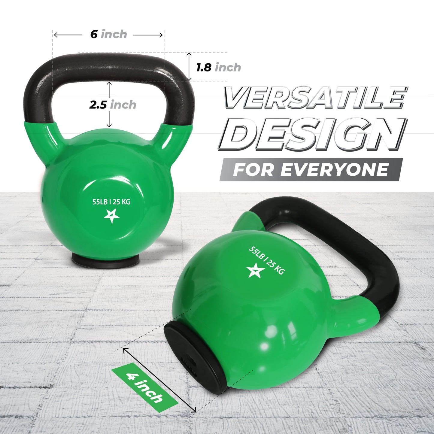 Yes4All Kettlebells Rubber Base, Kettlebell Set for Women, Strength Training Kettlebells Weights (10-65 lbs)