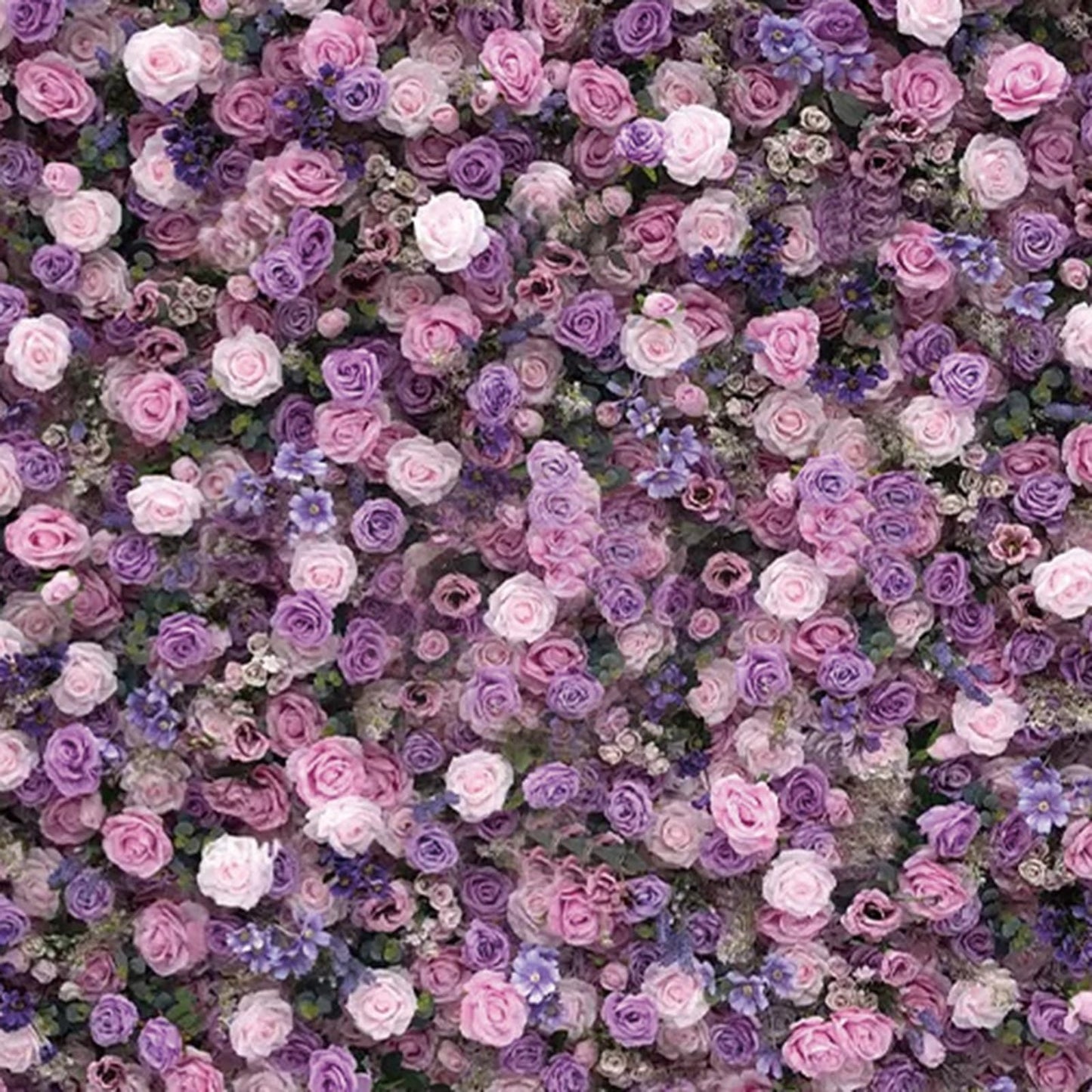 UYCVT Handmade Purple Roses Wall Large Artificial Flower Wall Backdrop Panels, Rose Wedding Backdrop 5D Floral Wall Fabric Flower Wall for Party Baby Shower Bridal Wedding Back-1m*1m/3.28 * 3.28FT