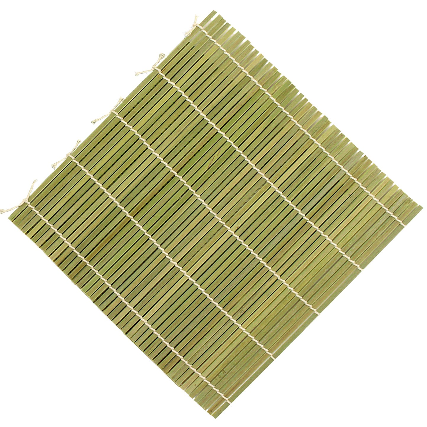 BambooMN 6x Green Bamboo Sushi Rolling Mat Set, Bulk Sushi Roller Mats 9.5", All Natural Bamboo