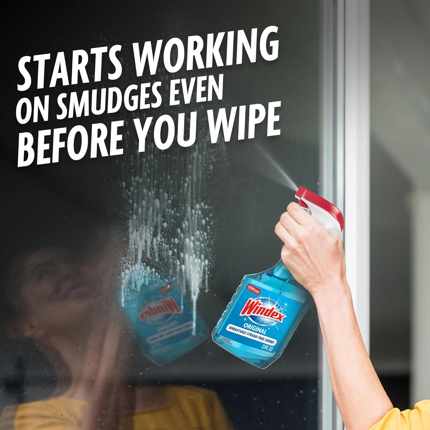 Windex Glass Cleaner Spray - Original Blue Scent, 23 Fl Oz | Leak-Proof Design for Effortless Cleaning