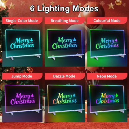 Lumiboard Led Drawing Board with 8 Colors, 13"x10" Acrylic Dry Erase Board with 13 Light Effects, Glow Doodle Board Gifts for Kids for Easter Halloween Christmas Birthday Gifts Presents