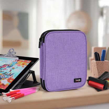 LUXJA Double Layer Diamond Painting Kits Storage, Carrying Bag for Diamond Painting Accessories (Bag Only), Purple