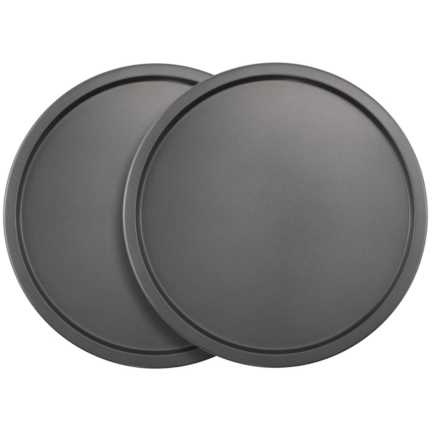 GoodCook Everyday Personal Pizza Pans 10-Inch Nonstick Scratch-Resistant Steel, Set of 2, Gray