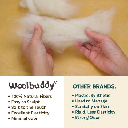 Woolbuddy Needle Felting Kit for Beginners & Adults – Panda DIY Felt Animal Starter Kit with Natural Wool Roving, Felting Needles & Step-by-Step Instructions