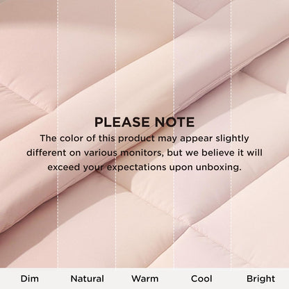 Bedsure Comforter Duvet Insert - Oversized King Size All-Season Down Alternative Bedding, Pink 116 x 98 Inches