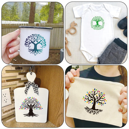 Small Stencils for Painting on Wood Burning Reusable, 3 Inch Reusable Stencil for Craft Ornament Paint Template Stencils for Wall Card Rock Wood Signs Coasters Canvas Home Decor(Tree)