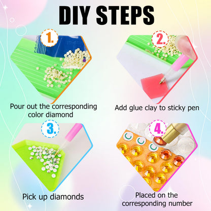 Yunruily 6 Pack Diamond Art Kits for Kids - Animals 5D Diamond Painting,Diamond Painting for Kids 6 10 12 for Kids Children Birthday,Christmas for Gifts and Home Wall Decor 6x6inch