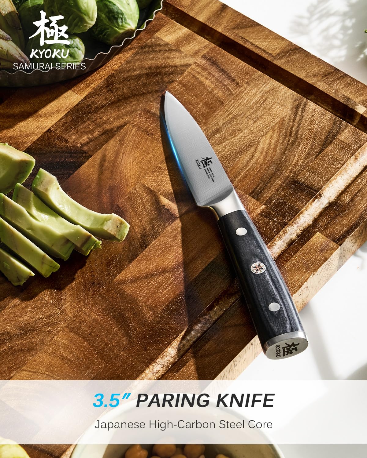KYOKU Samurai Series Knife Japanese Style1 (Paring Knife, 3.5")