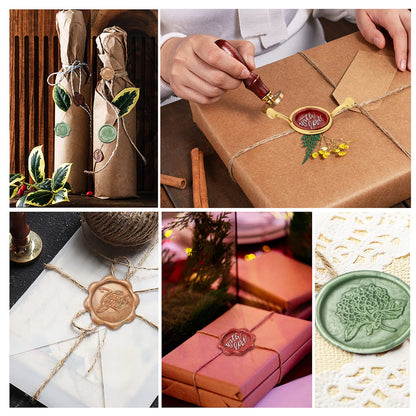 Wax Seal Kit, WASOHLING 40Pcs Pine Green Sealing Wax Sticks with Glue Gun, Wax Seal Molds, Silicone Waxing Mat, Marker Pens, Premium Kit for Wedding Invitations Envelopes Cards (Pine Green)
