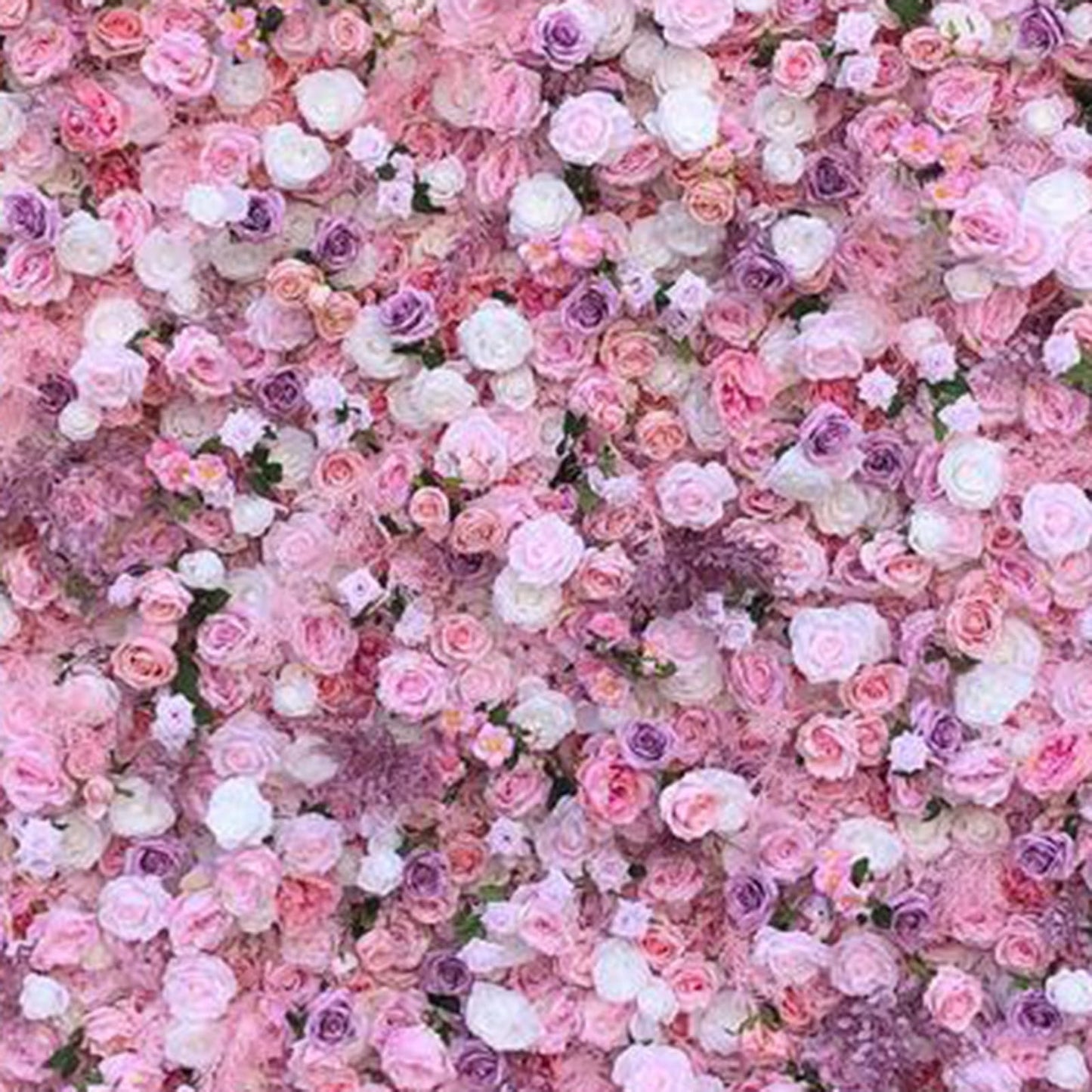 UYCVT Handmade Romantic Pink Purple Rose Wall Large Artificial Flower Wall Backdrop Panels, Rose Wedding Backdrop 3D Floral Wall Fabric Flower Wall for Party Bridal Wedding Bac-2m*2m/6.56 * 6.56FT