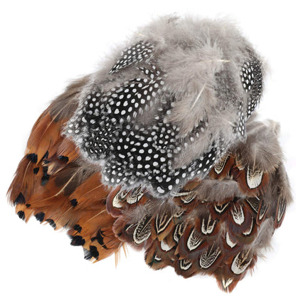 MWOOT 300PCS Spotted Chicken Feathers Natural Pheasant Plumage Feathers for DIY Crafts, Clothing, Jewelry, Wedding, Birthday Party, Dream Catcher Decoration