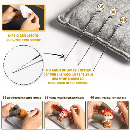 KIDS KING Needle Felting Kit for Beginners & Adults – 6 Piece of Shiba Inu Plush Dolls DIY with Instruction, Material Tools: Wool, Needles, Felting Pad, Arts & Craft Set for Handicraft Beginners