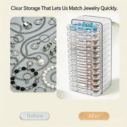 Bead Organizer Box with Lid, 14Pcs Small Beads Organizers and Storage Plastic Cases for Bracelet Making DIY, Jewelry, and Small Parts