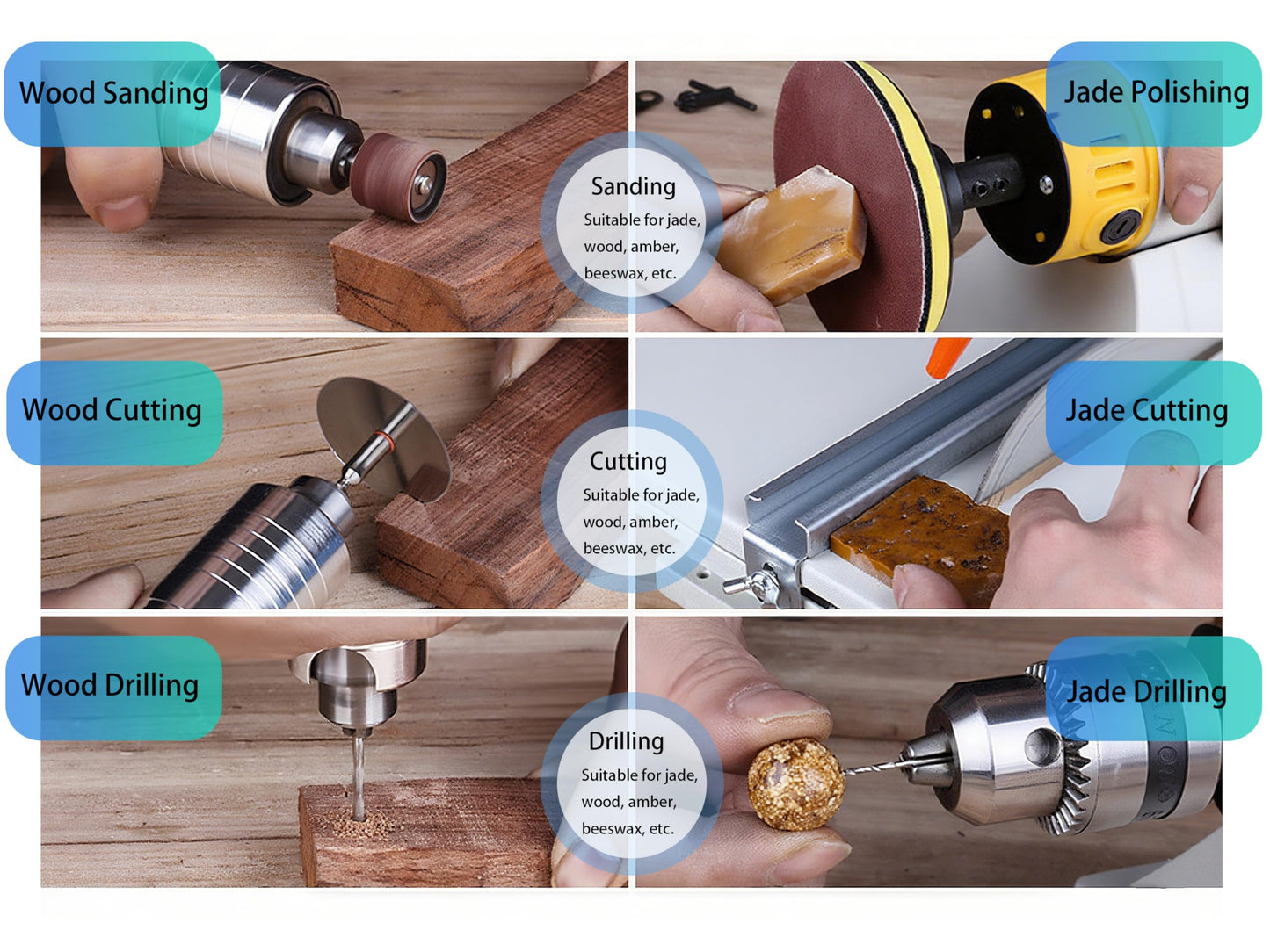 Lapidary Saw for Jewelry and Rock, 750W Mini Lapidary Equipment with Jade Carving Kit, 110V Rock Cutting Machine for Gemstone Agate and Jewelry Polishing