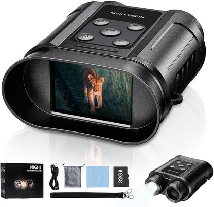 Skiennix Night Vision Goggles - Capture Photos & Videos | 32GB Card Included, Perfect for Outdoor Adventures