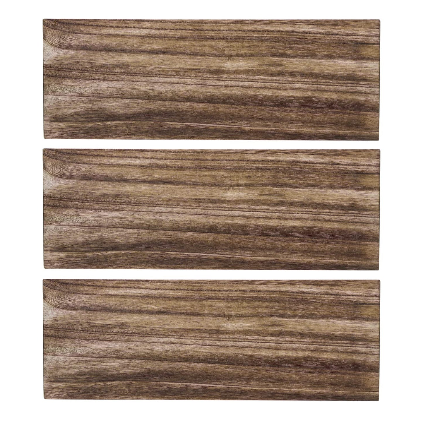 Multifunction Unfinished Wood, Wood for Crafts, Signs, Wall Decorations, Storage Shelves, 16.5" x 5.9" x 0.59", Set of 3, Carbonized Black, Blank Wood Signs for Front Door