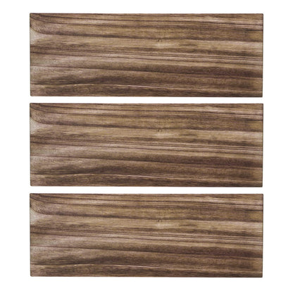 Multifunction Unfinished Wood, Wood for Crafts, Signs, Wall Decorations, Storage Shelves, 16.5" x 5.9" x 0.59", Set of 3, Carbonized Black, Blank Wood Signs for Front Door