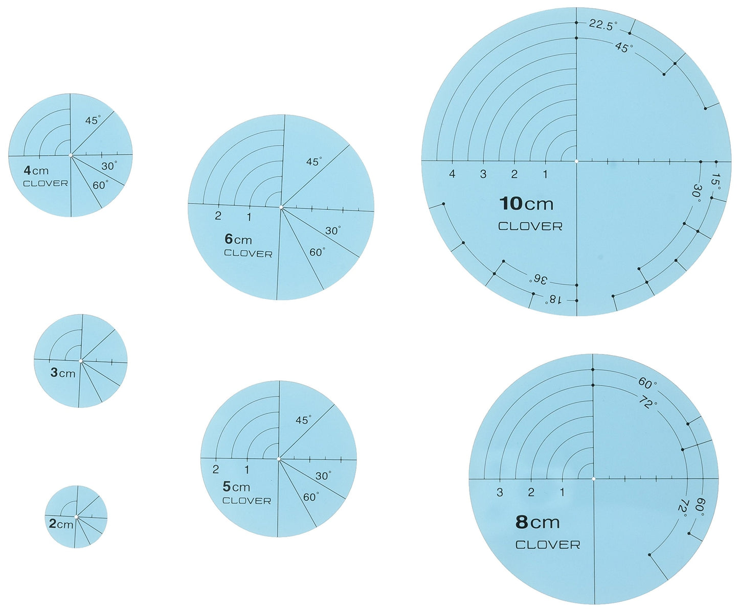 Clover Circular Templates for Drawing Quilting Lines