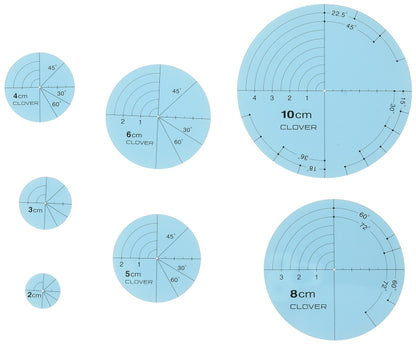 Clover Circular Templates for Drawing Quilting Lines